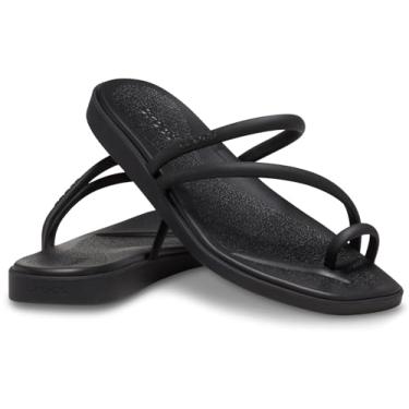 Imagem de Crocs Sandália feminina Miami Toe Loop preta, 34