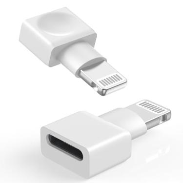 Imagem de [Certificado Apple MFi] Adaptador extensor de carregador para iPhone, pacote com 2 adaptadores Lightning macho para Lightning fêmea para iPhone 14 13 12 11 Pro Max XS XR X 8 7 iPad, suporta