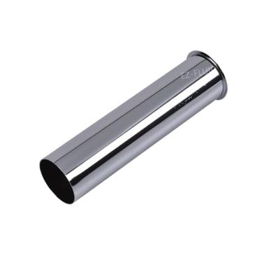 Imagem de EZ-FLUID Peça traseira de pia flangeada de 1-1/5.1 cm x 20.3 cm de grau comercial 17GA latão cromado tubular para cozinha embaixo da pia tubo de drenagem de encanamento (mais tamanhos)