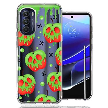 Imagem de Mundaze - Capa protetora para celular Motorola Moto G Stylus 5G 2022 Halloween veneno maçã crânios assustadores contos de fadas capa fina híbrida à prova de choque rígida TPU macio TPU resistente