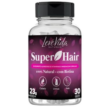 Imagem de Completo Super Hair para Cabelos Unhas e Pele - 30 Cápsulas 23g – Leve Vida