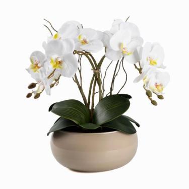 Imagem de Arranjo De Orquídea 4 Hastes Flor Artificial Centro de Mesa Decorativo