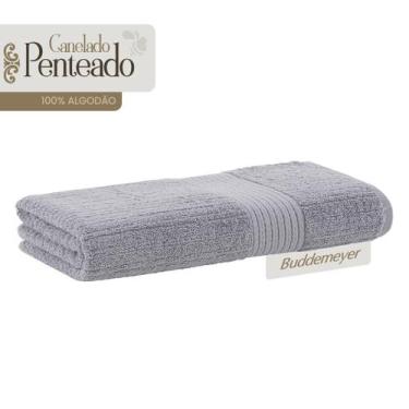 Imagem de Toalha Buddemeyer Banho Algodão fio Penteado Canelado Cinza