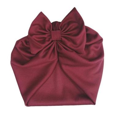 Imagem de Touca Gorro Turbante Com Laço Infantil Bebê Menina Recém Nascida a 06 