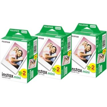 Imagem de Fujifilm 16437396 Instax Mini Pacote Duplo Formato de Imagem Instant Daylight Film Pacote com 3 (60 Fotos)