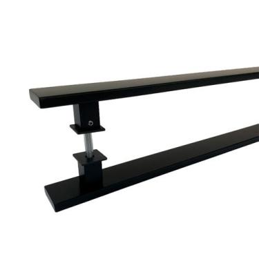 Imagem de Puxador De Porta Reto Flat Black 1m Aço Inox - Preto Fosco - DECORPLAC