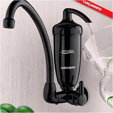 Imagem de Torneira Com Filtro Lorenzetti Acqua Bella Preta Giratoria