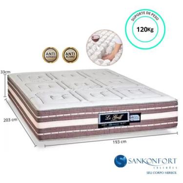 Imagem de Colchão Casal King Size Sankonfort Le Griff 193x203x33 ( Linha Alta Fi