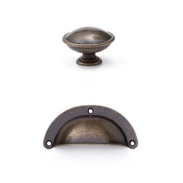 Imagem de Puxador Redondo Puxador Concha Puxadores Móveis Porta Gaveta 6 Un - Te