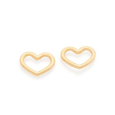 Imagem de Brinco amor folheado a ouro 18k/526499 - Rommanel , Dourado, P