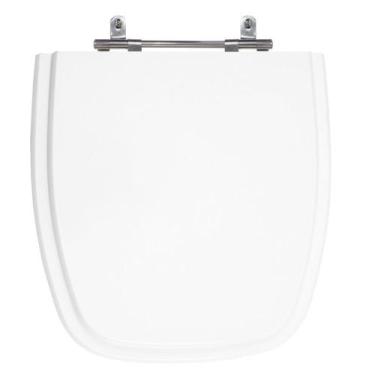 Imagem de Assento Sanitário City Branco Tampa para Vaso Celite em Madeira Laquea