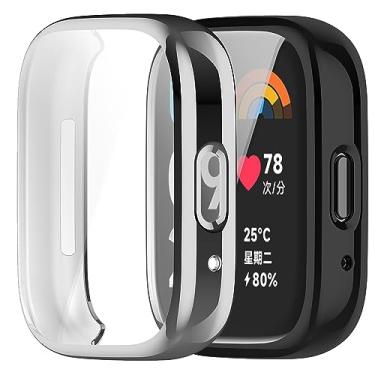 Imagem de Accdeny [2 peças] Capa compatível com xiaomi redmi Watch 3 Active, capa protetora completa preta de alta transparência com protetor de tela, [antimanchas] [resistente a arranhões] capa de TPU - preta