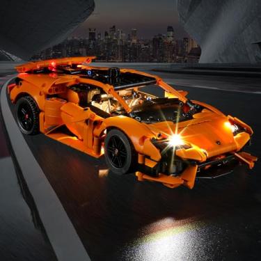 Imagem de Vaodest LED Light for Lego 42196 Lamborghini Huracán Tecnica Orange Car Set,Design and Configuration Compatible with Model 42196 (LED Light Only, Not Building Block Kit)