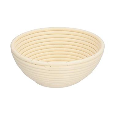 Imagem de Cesta de fermentação de pão lavável Restokki, prato de frutas, cesta de impermeabilização de pão, bandeja de cozimento de formato inovador, cozinha, padaria doméstica (Off-white round 20 * 8CM)