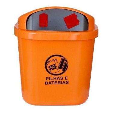 Imagem de Lixeira Para Coleta Seletiva De 40 L C/suporte Para Descarte - JSN