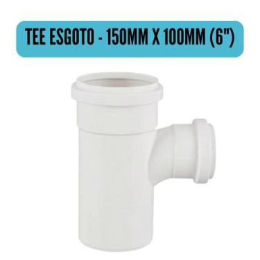 Imagem de Conexões de Esgoto 150mm 6" Branco/Cotovelo/Luva/Tee/Caps/Junção/Luva 