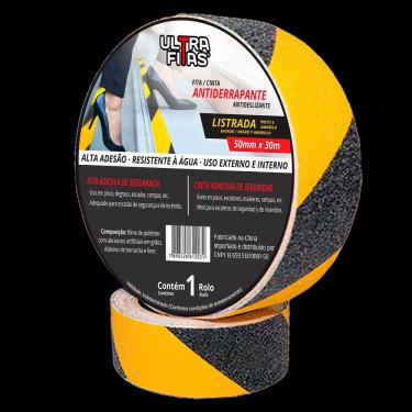 Imagem de Fita Antiderrapante 50 mm X 30 Metros - Listrada  (Amarela e Preta)