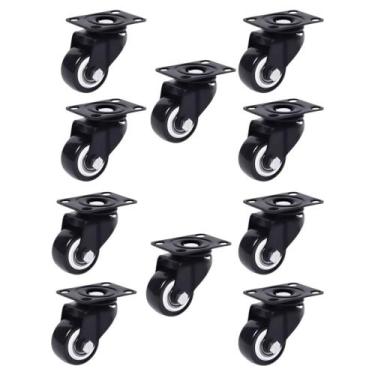 Imagem de Kit Rodinhas com Rodízios Giratórios e Rolamento com Freio e sem Freio