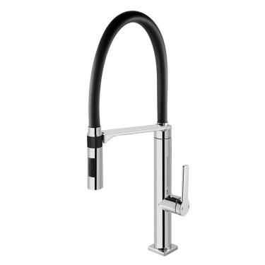 Imagem de Torneira Misturador Monocomando Docol Doc 695757 De Bancada Cromada-preta