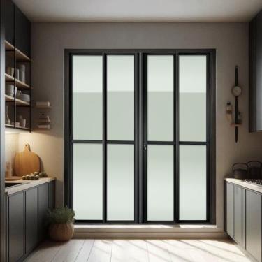 Imagem de Porta de Correr 4 Folhas Moveis 210 X 200 Elite com Fechadura Tetra Vi