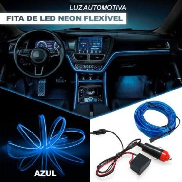 Imagem de Fita Barra Led P/ Painel Azul Escuro Marinho Toyota Hilux 2013 2014 20