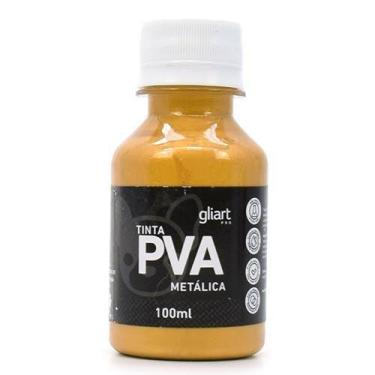 Imagem de Tinta PVA Metálica 100ml - Gliart, Ouro