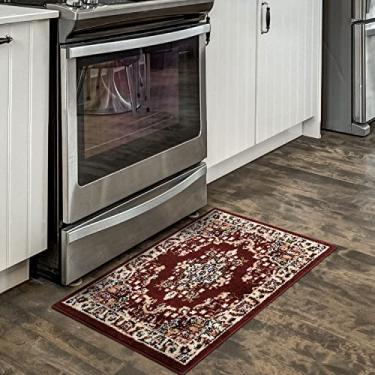 Imagem de Antep Rugs Tapete de corredor para ambientes internos Oriental 2x3 tradicional medalhão Siesta (bege marrom, 2' x 3')