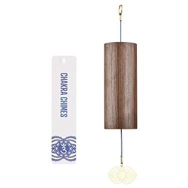 Imagem de Mowind Chakra sinos de bambu natural sinos de vento meditação acorde windchime sino de vento para decoração de casa zen mindfulness terceiro olho chakra