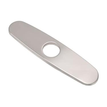 Imagem de Tampa do Orifício da Pia, Tampa da Pia do Banheiro Tampa da Torneira Placa do Deck de Aço Inoxidável 304 Escovado Placa Inferior da Placa da Pia Tampa do Orifício da Torneira da