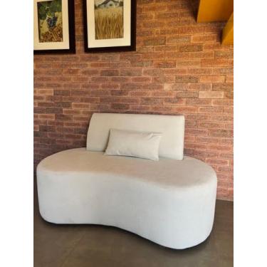 Imagem de Sofá Puff Orgânico Divisor Ambientes Bucle Moderno Confortável 2 Lugares