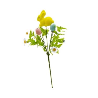 Imagem de Esquirla Páscoa de ovo de páscoa decoração de páscoa artesanato de mesa de mesa Centropipe Arranjos florais Ornamento para a celebração da festa em casa do, Coelhinho Amarelo
