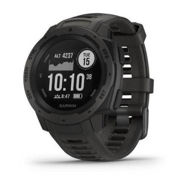 Imagem de Monitor Cardíaco de Pulso Robusto com GPS Garmin Instinct Cinza