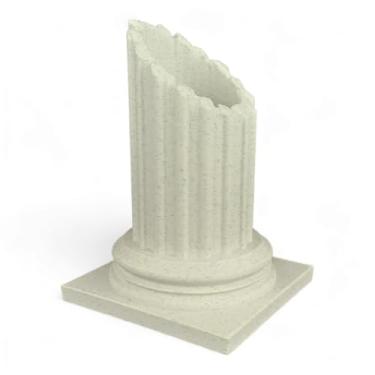 Imagem de Vaso Plantas Artificiais Grego Romano Decoração Sala Casa (Branco)