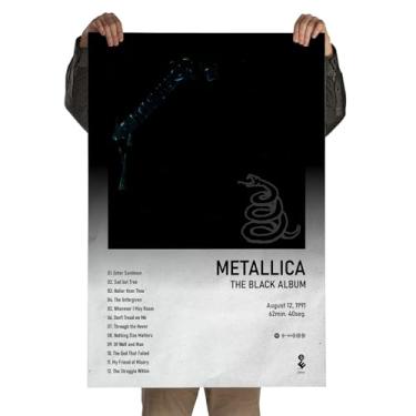 Imagem de Poster Autoadesivo 60x90cm The Black Album Metallica, heavy metal, Spotify