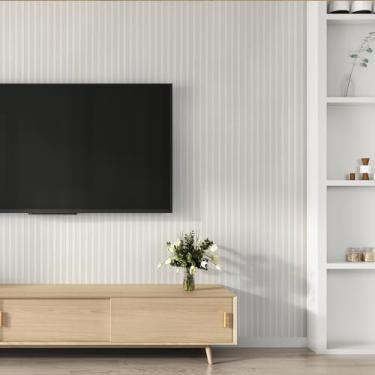 Imagem de STICKEEP Papel de parede de ripas de madeira cinza painéis de madeira autoadesivos para parede papel de contato listrado de madeira para armários e gavetas quarto impermeável envoltório de vinil de