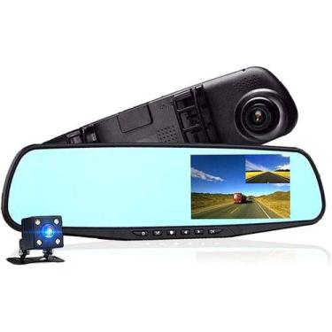 Imagem de Espelho Retrovisor Com Câmera Frontal e de Ré Visão Noturna 1080P - Kn
