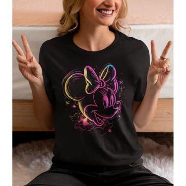Imagem de Camiseta Minnie Feminina - Blusa 100% Algodão T-shirt Mouse Look Camis
