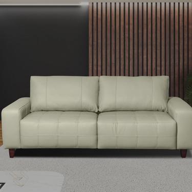 Imagem de Sofá 3 Lugares 200cm Miami Couro Tiza Legítimo