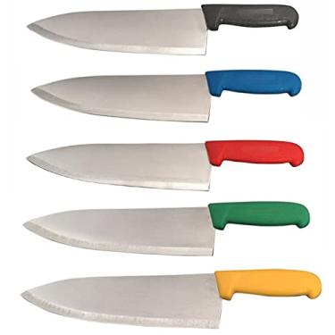 Imagem de Cozzini Cutlery Imports Conjunto de facas cozinheiro de aço inoxidável francês de 7,6 cm - 25,4 cm (1 de cada - preto, azul, verde, vermelho, amarelo)
