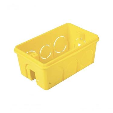 Imagem de Caixa Luz Tramontina 4x2 Pvc Amar 57500-041 Com 25 Peças