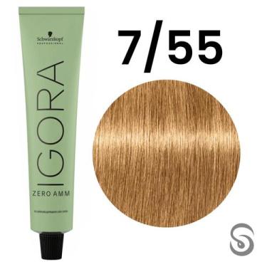 Imagem de Igora Zero Amm 7/55 Louro Médio Dourado Extra 60 ml - Schwarzkopf, UNI
