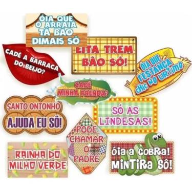 Imagem de Plaquinhas Festa Junina Fotos Com A Galera Frases Divertidas
