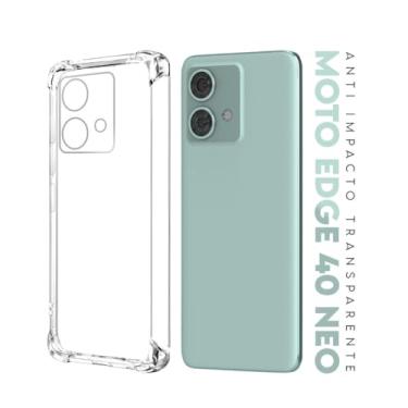 Imagem de Capa Anti Impacto Transparente + Película De Vidro 3D Curvada Para Moto Edge 40 Neo 5G 6.55 Xt2307