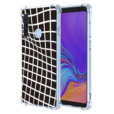 Imagem de JDYGWK Capa para Samsung A9 2018 Galaxy A9 2018 estampa floral transparente, silicone TPU macio, fina, à prova de choque, capa protetora antiarranhões para Samsung Galaxy A9 2018, preto e branco