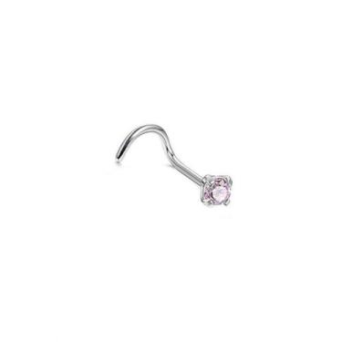 Imagem de Piercing Aço Cirurgico Nariz Nostril Rosa Zirconia - Oremte