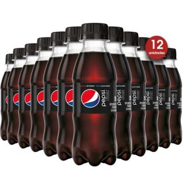 Imagem de Refrigerante PEPSI Black Zero Pet 200ml (12 garrafinhas)