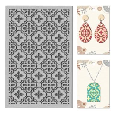 Imagem de CHGCRAFT Tile Baroque Pattern Clay Texture Mat Retro Floral Polymer Texture Sheets DIY Tools for Clay Pottery Earring Jewelry Making Stamp Engraving Machines, 3.9x2.6inch