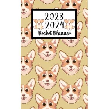 Imagem de 2023 2024 pocket planner For Purse Corgi Dog Lovers: 2 year Pocket Calendar January 2023 to December 2024 | 24 Months Monthly Planner & Organizer For ... Holidays | Cute Puppy Corgi Dogs Pattern