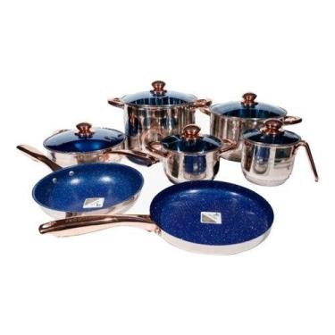 Imagem de Jogo De Panelas Anti-aderente Fogão Indução 23 Pç Luxo! - Champs