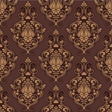 Imagem de Papel de Parede Autocolante Arabesco Brown 2,70m - Inove Papéis de Par